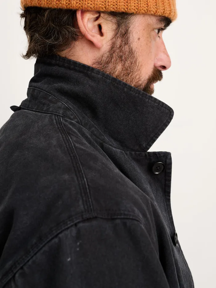 Men Alex Mill Jackets Coats Frontier Jacket In Recycled Canvas Washed Black
