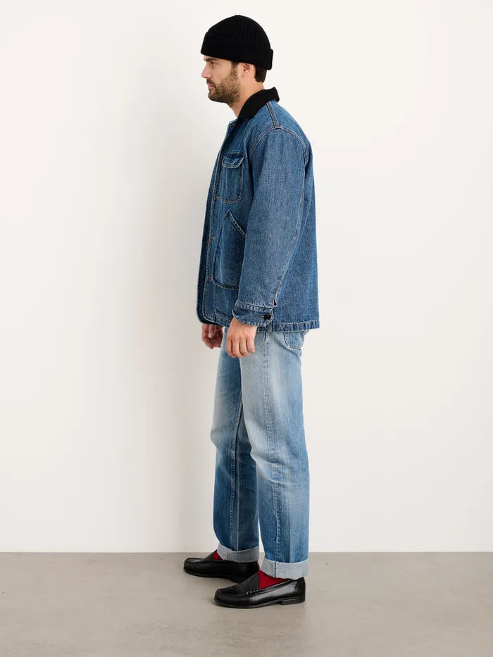 Men Alex Mill Jackets Coats Frontier Jacket In Vintage Wash Denim