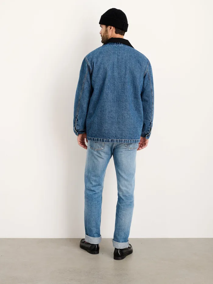 Men Alex Mill Jackets Coats Frontier Jacket In Vintage Wash Denim