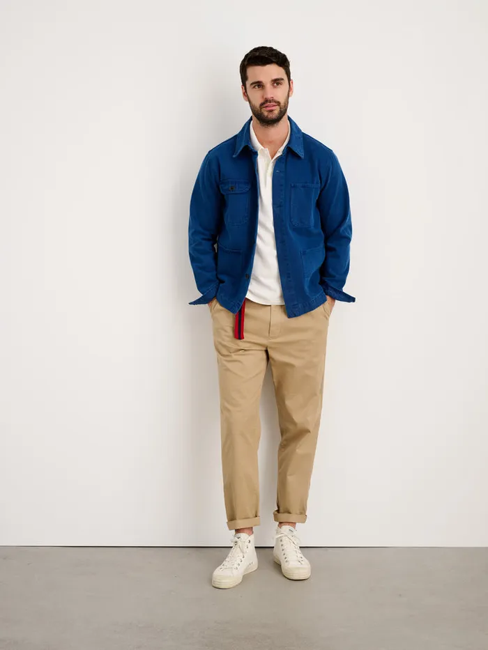 Men Alex Mill Jackets Coats Garment Dyed Work Jacket In Recycled Denim French Navy