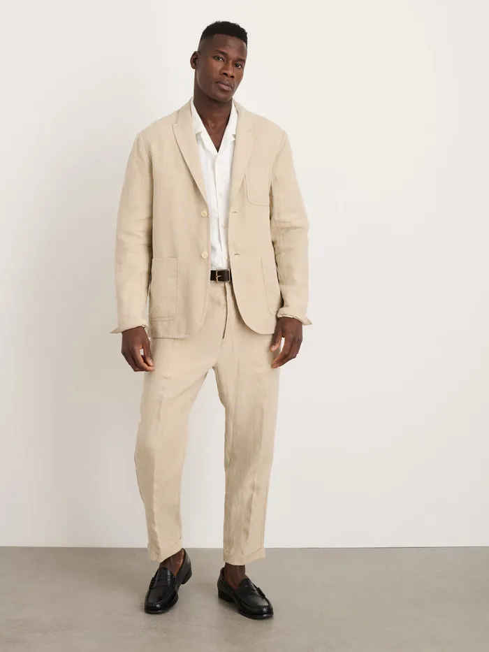 Men Alex Mill Jackets Coats Mercer Blazer In Flax Linen Flax