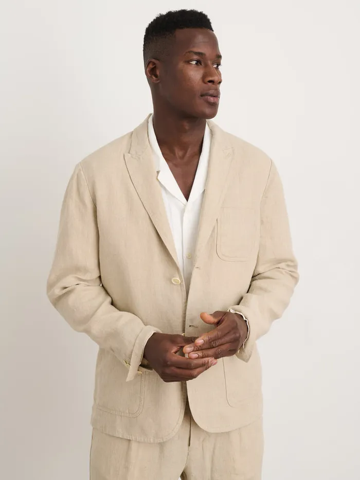 Men Alex Mill Jackets Coats Mercer Blazer In Flax Linen Flax
