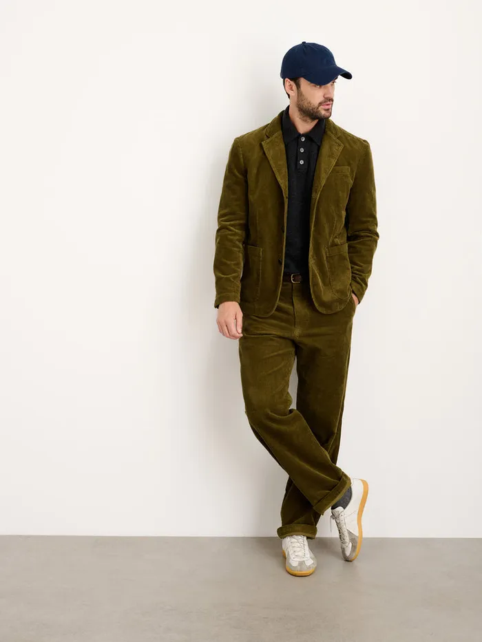 Men Alex Mill Jackets Coats Mill Blazer In Corduroy Dark Olive