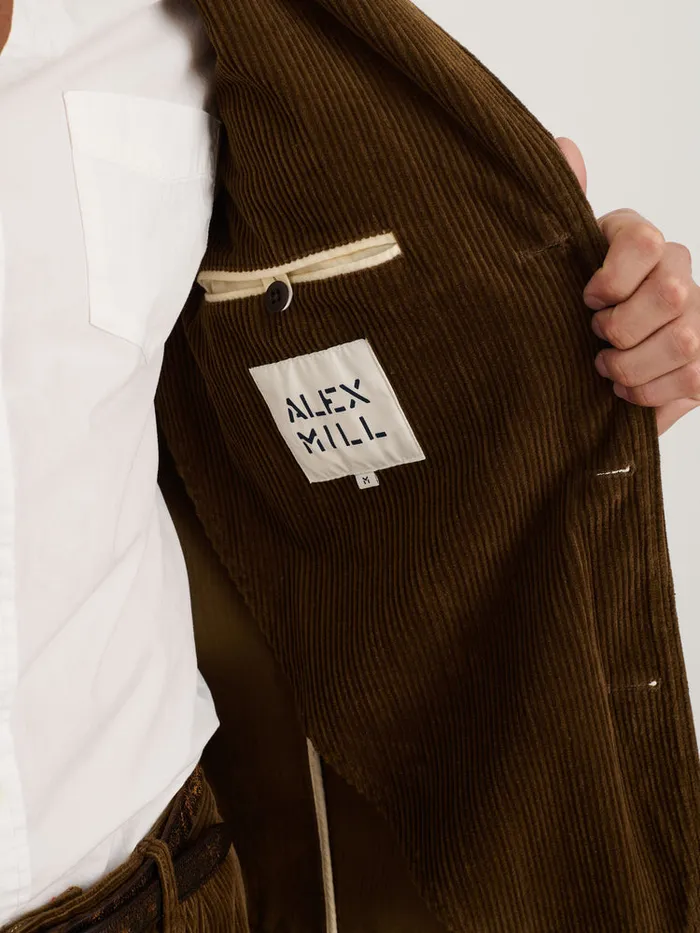 Men Alex Mill Jackets Coats Mill Blazer In Corduroy Saddle