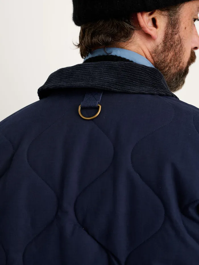 Men Alex Mill Jackets Coats Philip Jacket In Quilted Cotton Nylon Dark Navy