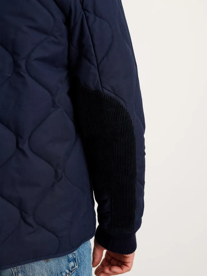 Men Alex Mill Jackets Coats Philip Jacket In Quilted Cotton Nylon Dark Navy