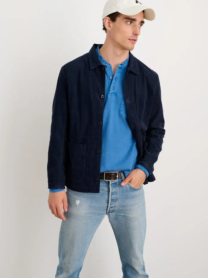 Men Alex Mill Jackets Coats Work Jacket In Fine Wale Corduroy Deep Navy
