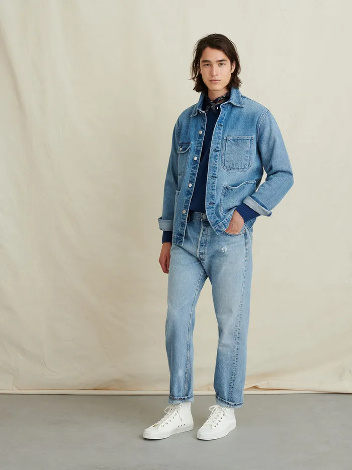Men Alex Mill Jackets Coats Work Jacket In Vintage Wash Denim