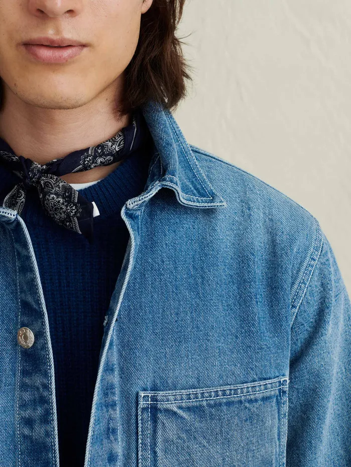 Men Alex Mill Jackets Coats Work Jacket In Vintage Wash Denim