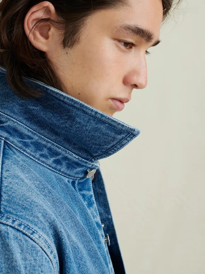 Men Alex Mill Jackets Coats Work Jacket In Vintage Wash Denim