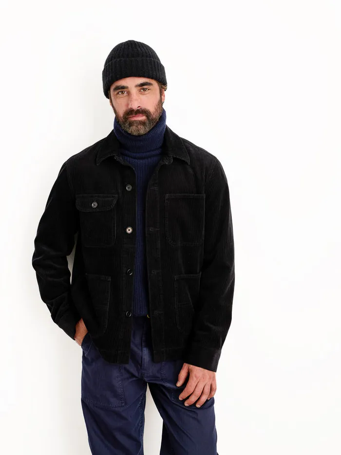Men Alex Mill Jackets Coats Work Jacket In Wide Wale Corduroy Black