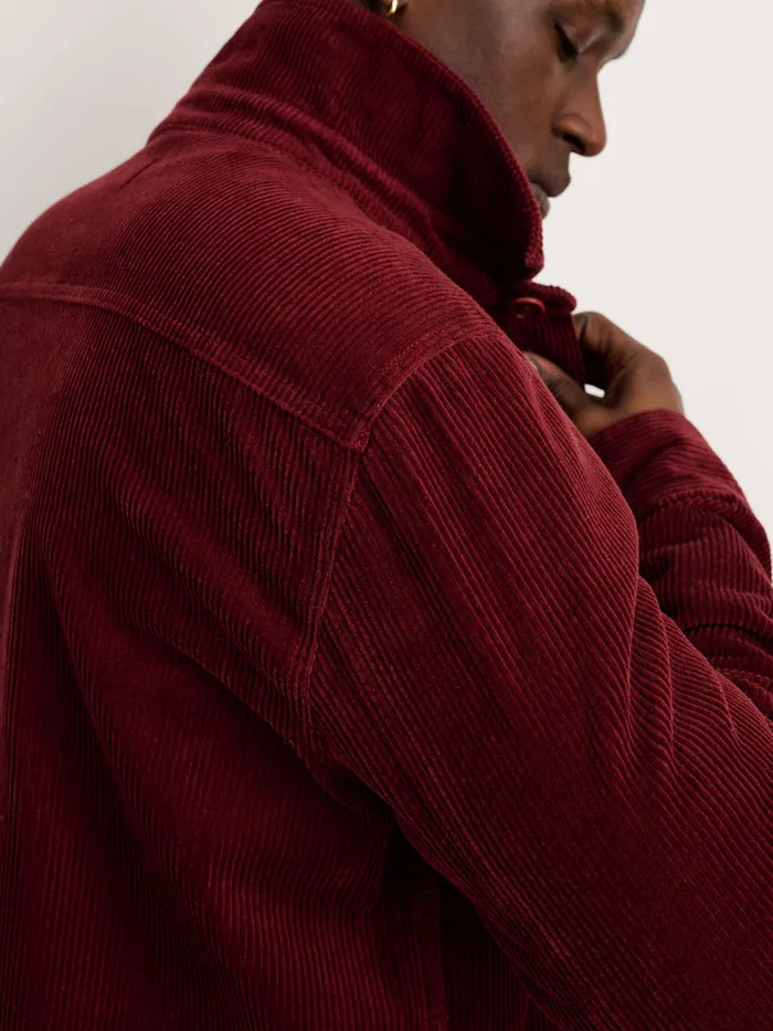 Men Alex Mill Jackets Coats Work Jacket In Wide Wale Corduroy Dark Currant