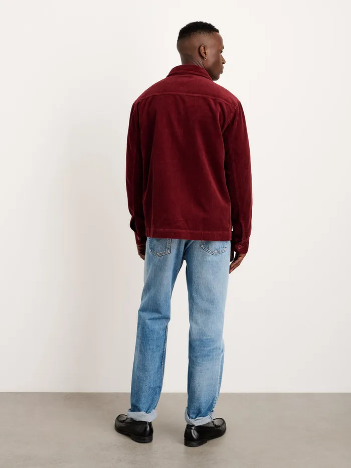 Men Alex Mill Jackets Coats Work Jacket In Wide Wale Corduroy Dark Currant