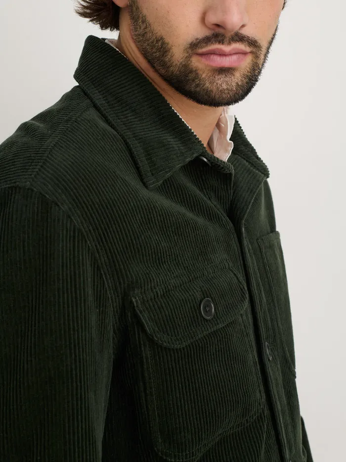 Men Alex Mill Jackets Coats Work Jacket In Wide Wale Corduroy Forest