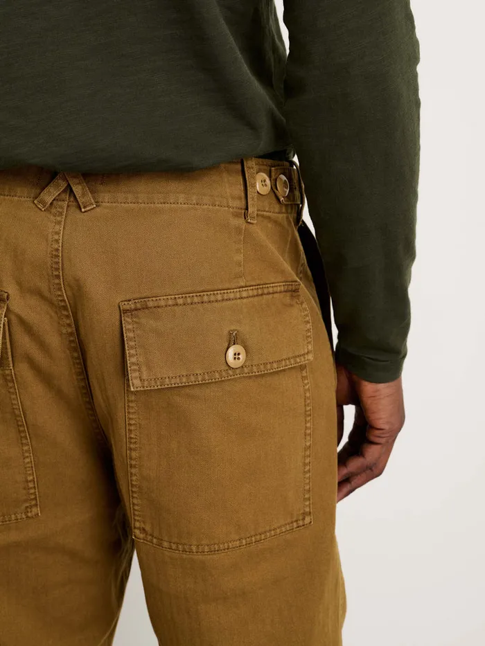 Men Alex Mill Pants Field Pant In Herringbone Dark Khaki