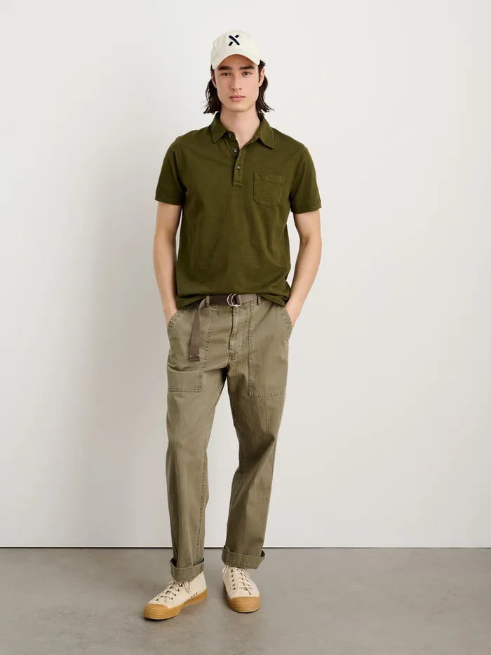 Men Alex Mill Pants Field Pant In Herringbone Vintage Olive