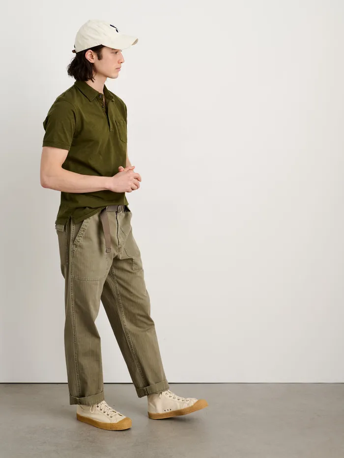 Men Alex Mill Pants Field Pant In Herringbone Vintage Olive
