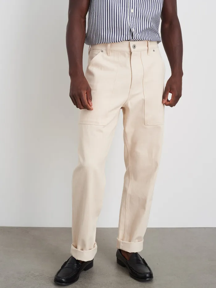 Men Alex Mill Pants Painter Pant In Recycled Denim Natural