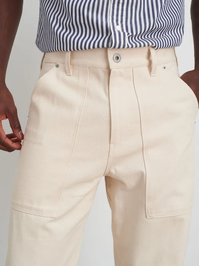 Men Alex Mill Pants Painter Pant In Recycled Denim Natural