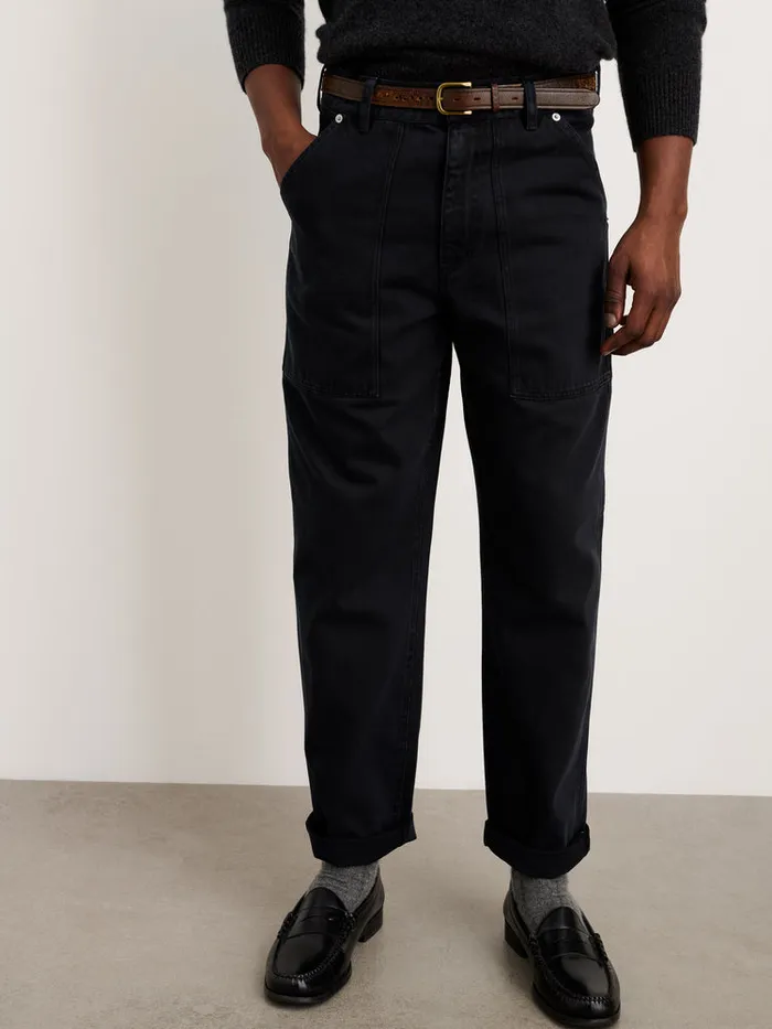 Men Alex Mill Pants Painter Pant In Recycled Denim Washed Black