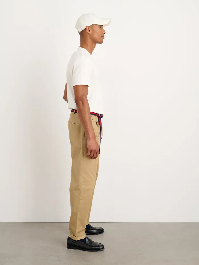 Men Alex Mill Pants Standard Pleated Pant In Chino Long Inseam Vintage Khaki