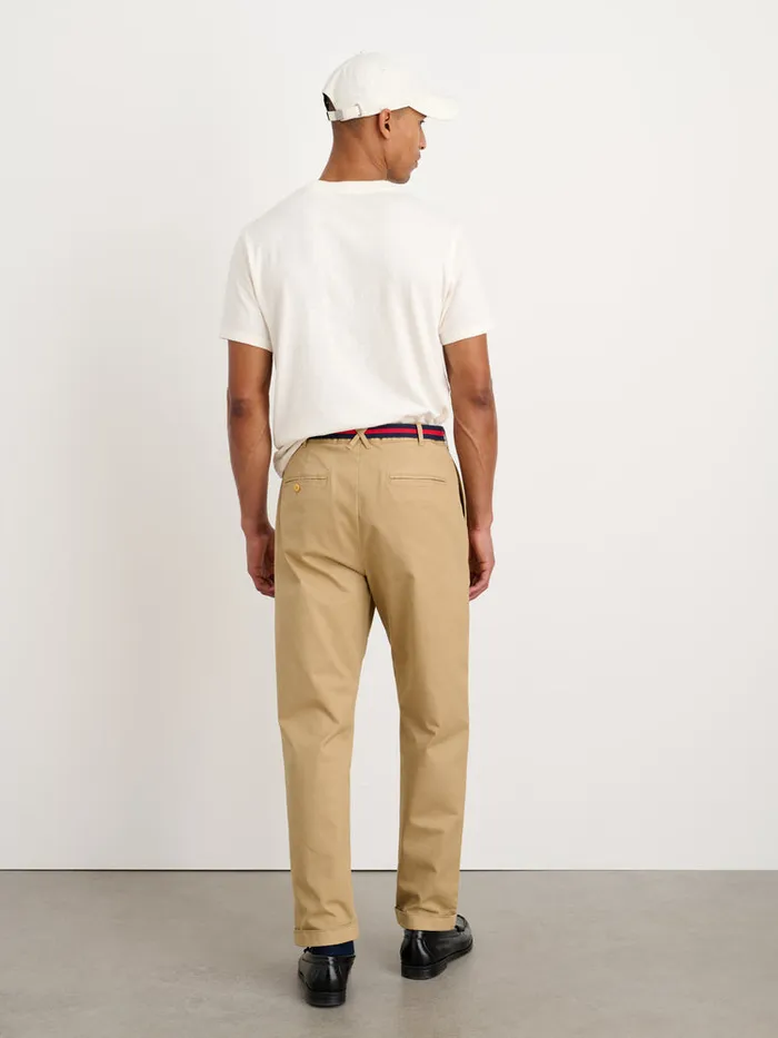Men Alex Mill Pants Standard Pleated Pant In Chino Long Inseam Vintage Khaki