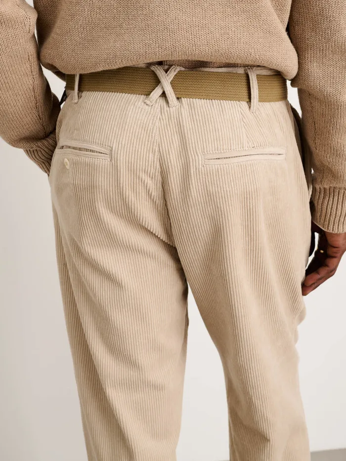 Men Alex Mill Pants Standard Pleated Pant In Corduroy Cloud Grey