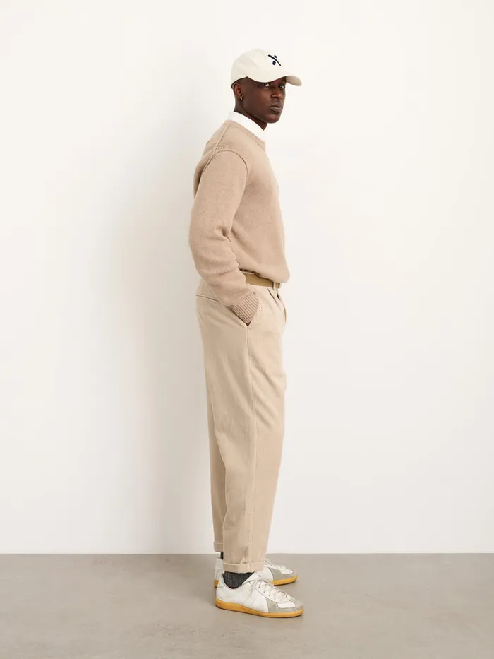 Men Alex Mill Pants Standard Pleated Pant In Corduroy Cloud Grey