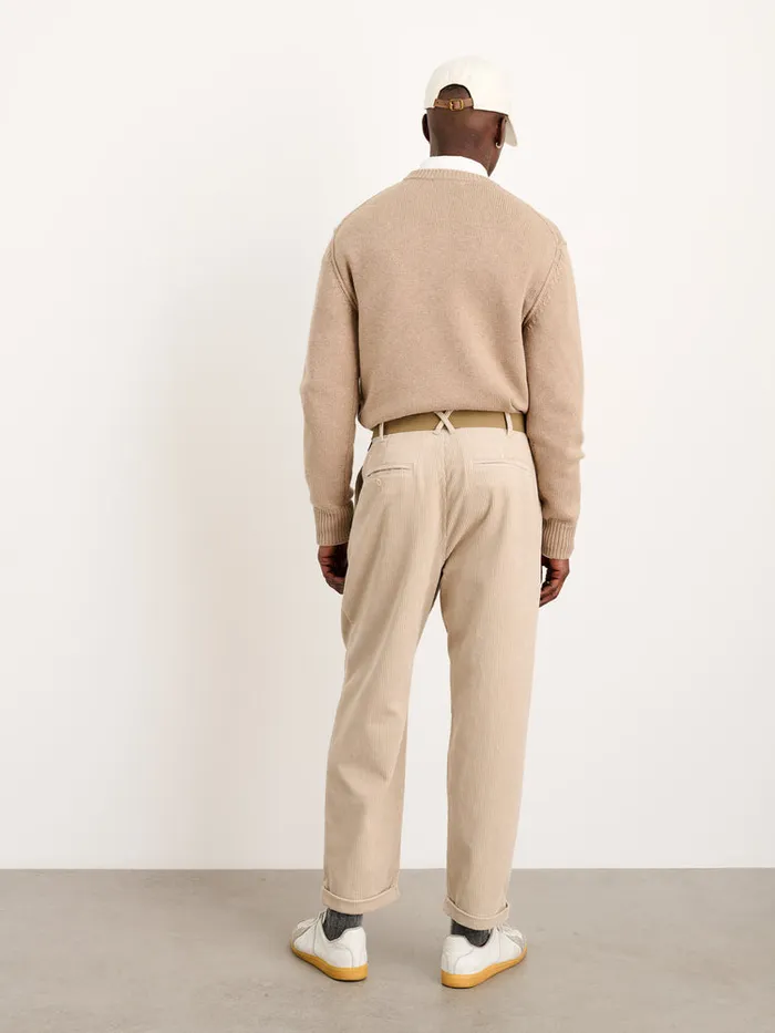 Men Alex Mill Pants Standard Pleated Pant In Corduroy Cloud Grey