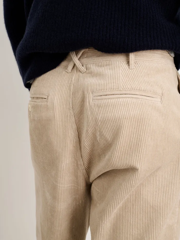 Men Alex Mill Pants Standard Pleated Pant In Corduroy Long Inseam Cloud Grey