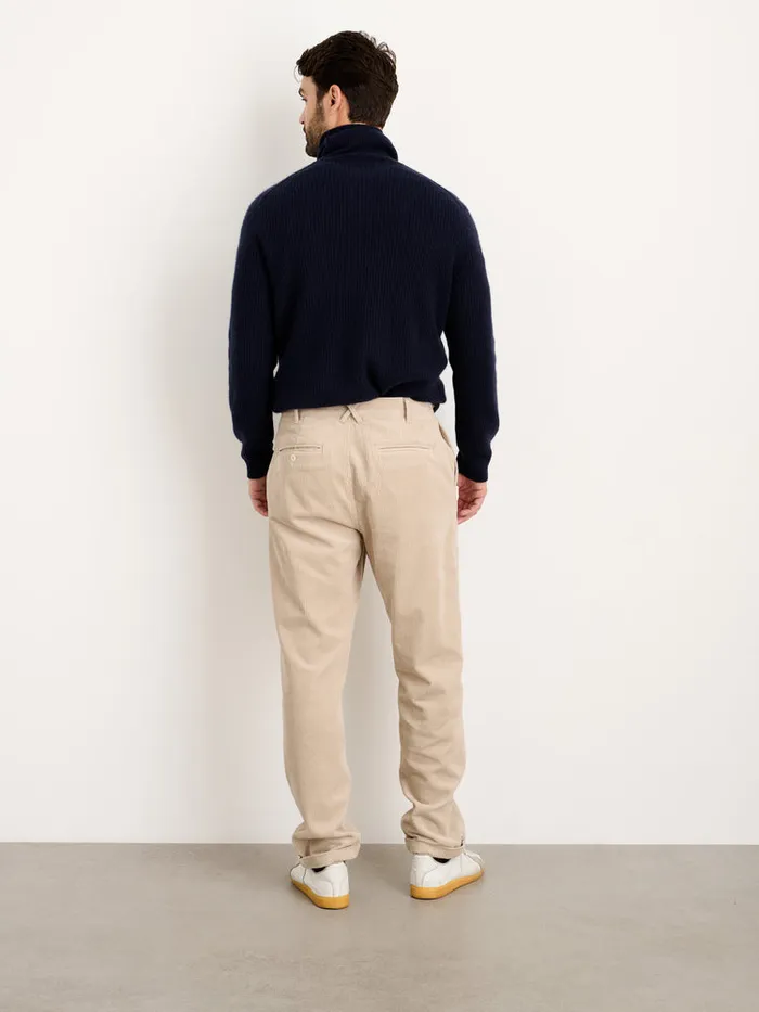Men Alex Mill Pants Standard Pleated Pant In Corduroy Long Inseam Cloud Grey