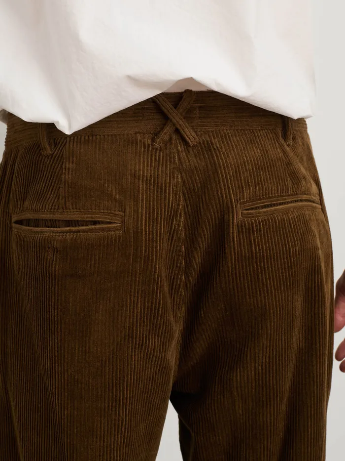 Men Alex Mill Pants Standard Pleated Pant In Corduroy Saddle