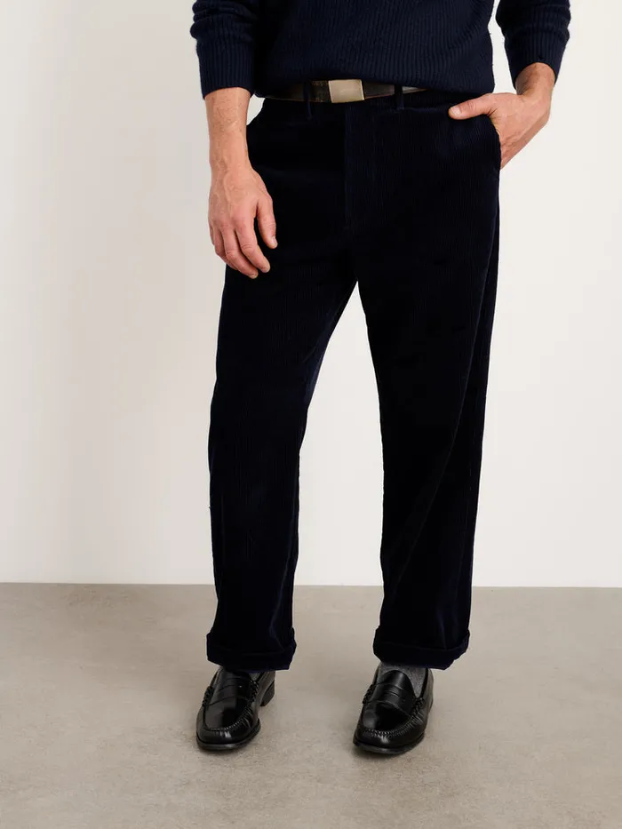 Men Alex Mill Pants Straight Leg Pant In Corduroy Dark Navy