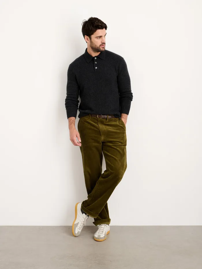 Men Alex Mill Pants Straight Leg Pant In Corduroy Dark Olive