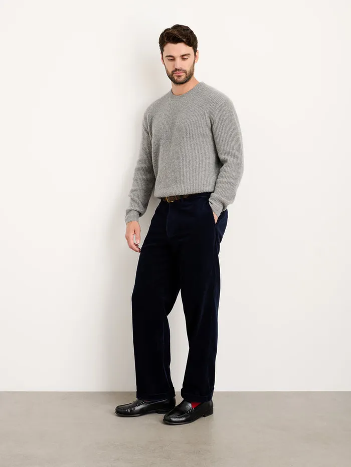 Men Alex Mill Pants Straight Leg Pant In Corduroy Long Inseam Dark Navy