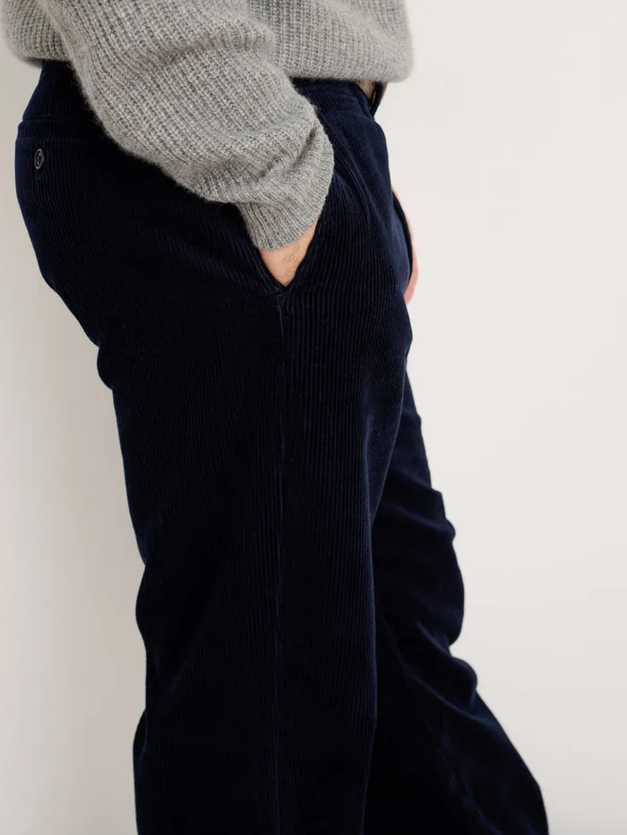 Men Alex Mill Pants Straight Leg Pant In Corduroy Long Inseam Dark Navy