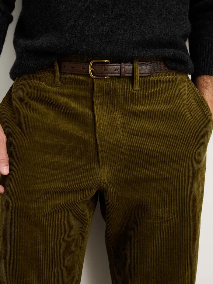 Men Alex Mill Pants Straight Leg Pant In Corduroy Long Inseam Dark Olive