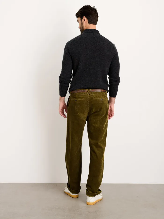 Men Alex Mill Pants Straight Leg Pant In Corduroy Long Inseam Dark Olive