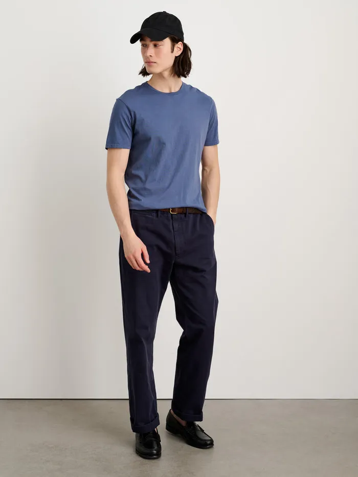Men Alex Mill Pants Straight Leg Pant In Vintage Washed Chino Long Inseam Dark Navy