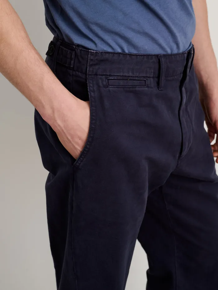 Men Alex Mill Pants Straight Leg Pant In Vintage Washed Chino Long Inseam Dark Navy