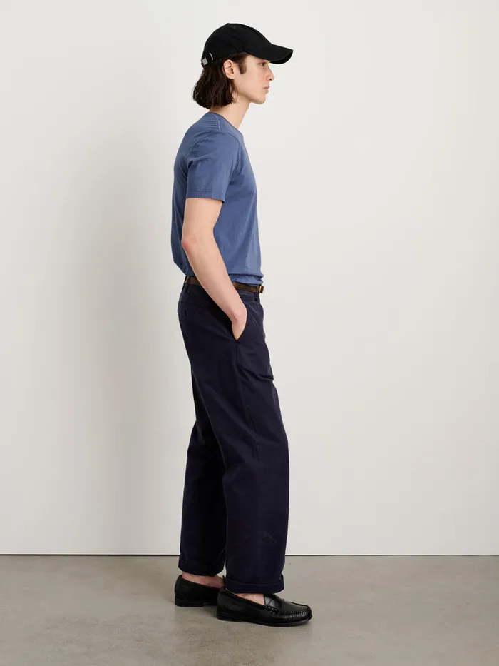 Men Alex Mill Pants Straight Leg Pant In Vintage Washed Chino Long Inseam Dark Navy