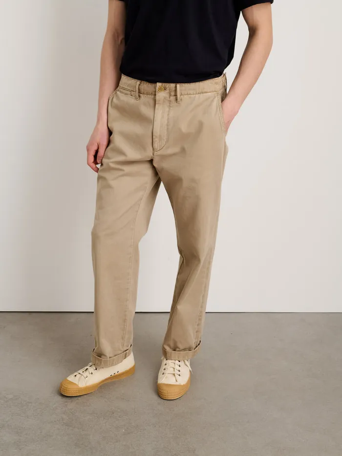Men Alex Mill Pants Straight Leg Pant In Vintage Washed Chino Long Inseam Faded Khaki