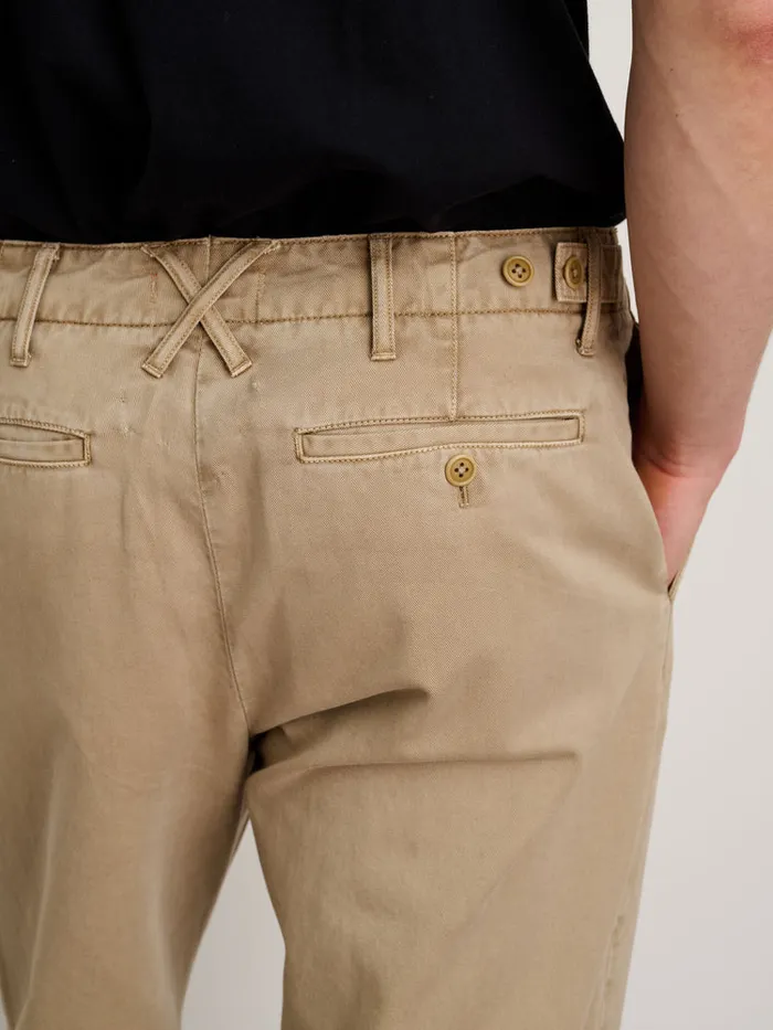 Men Alex Mill Pants Straight Leg Pant In Vintage Washed Chino Long Inseam Faded Khaki