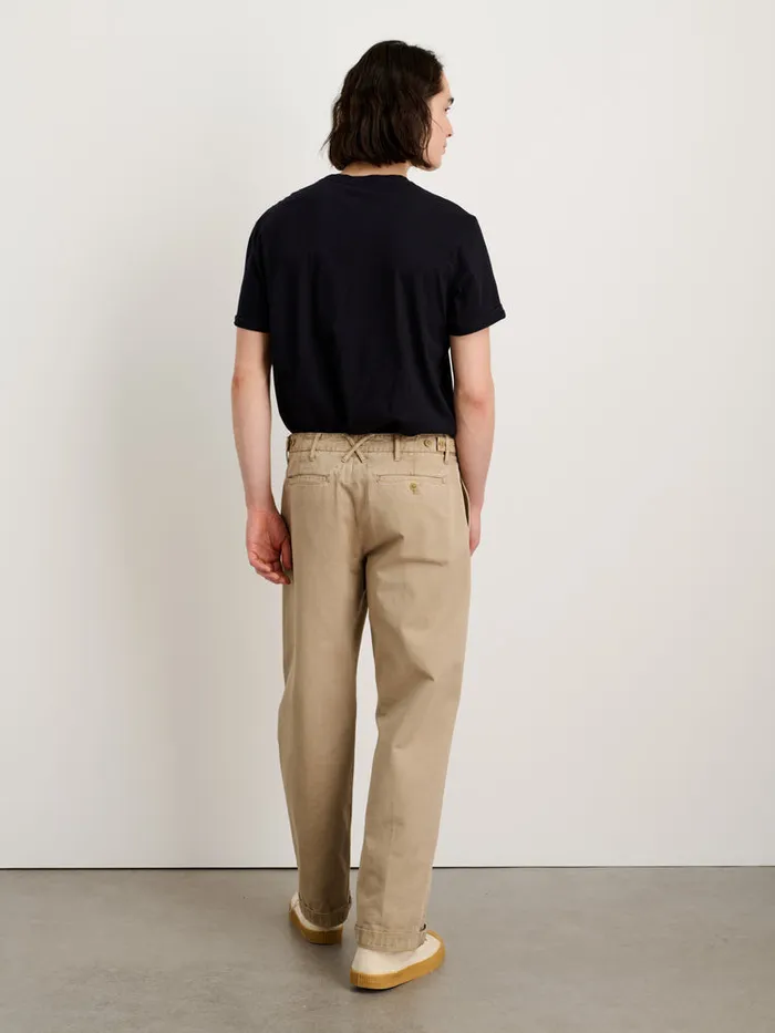 Men Alex Mill Pants Straight Leg Pant In Vintage Washed Chino Long Inseam Faded Khaki