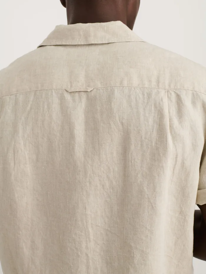 Men Alex Mill Shirts Camp Shirt In Flax Linen