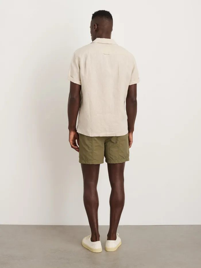 Men Alex Mill Shirts Camp Shirt In Flax Linen