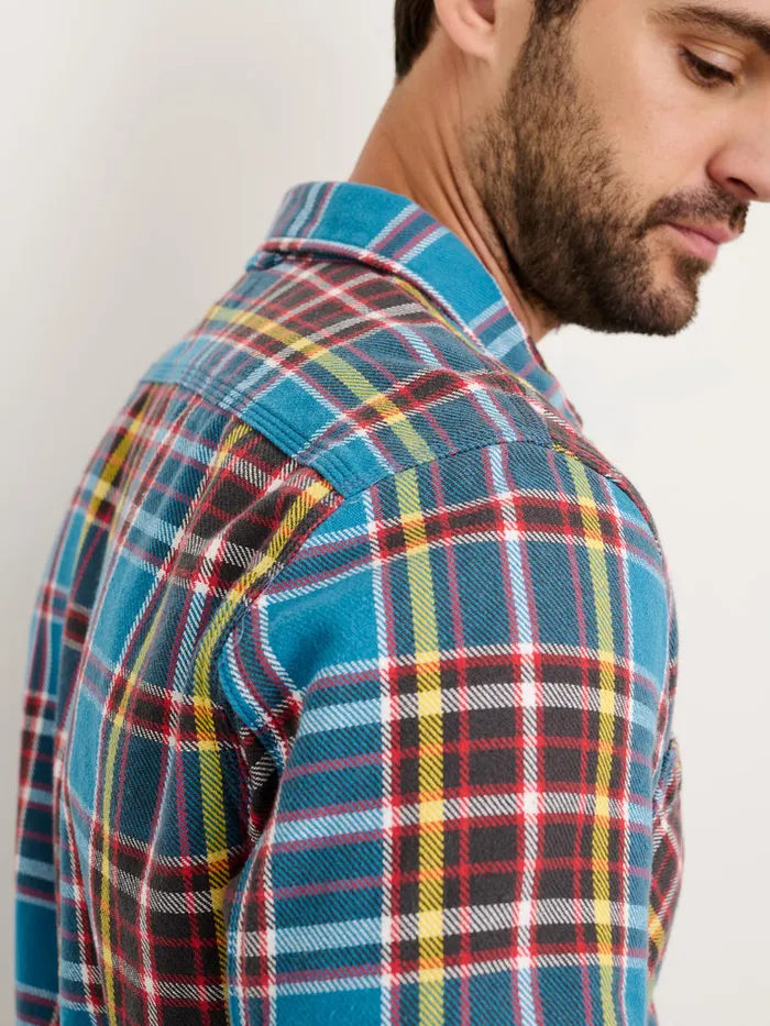 Men Alex Mill Shirts Chore Shirt In Blue Plaid Flannel
