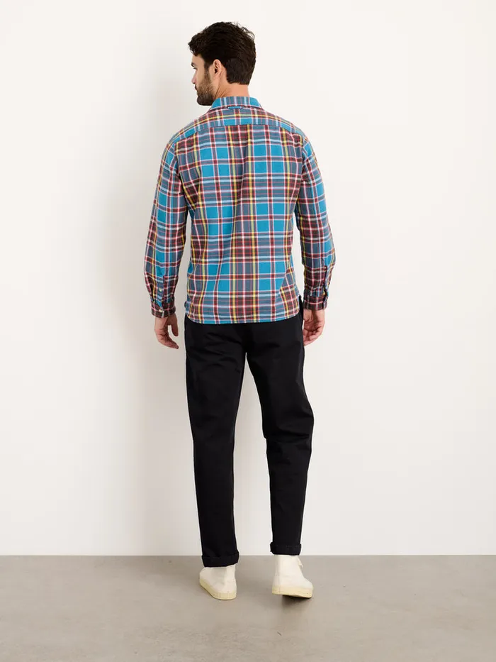 Men Alex Mill Shirts Chore Shirt In Blue Plaid Flannel