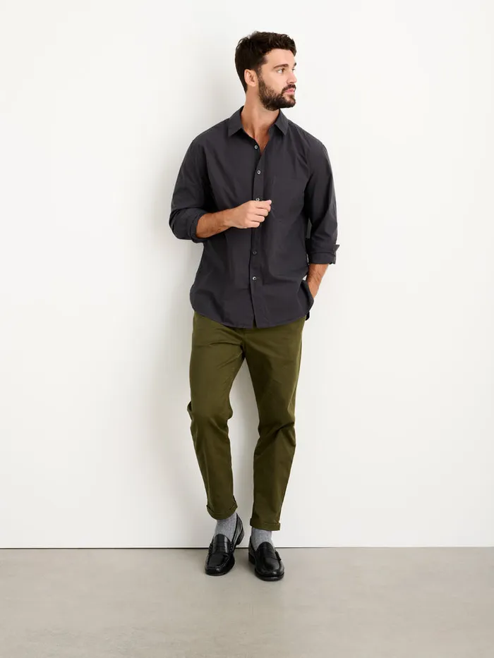 Men Alex Mill Shirts Easy Shirt In Paper Poplin Washed Black