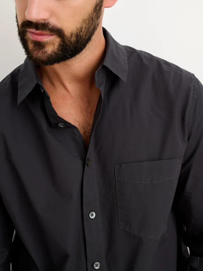 Men Alex Mill Shirts Easy Shirt In Paper Poplin Washed Black